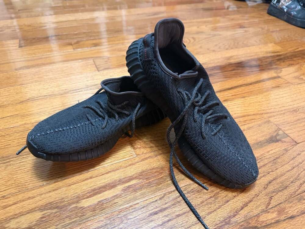 adidas Yeezy Boost 350 V2 Static Black Non Reflective Mens 11